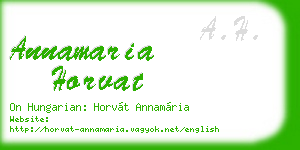 annamaria horvat business card
