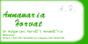 annamaria horvat business card